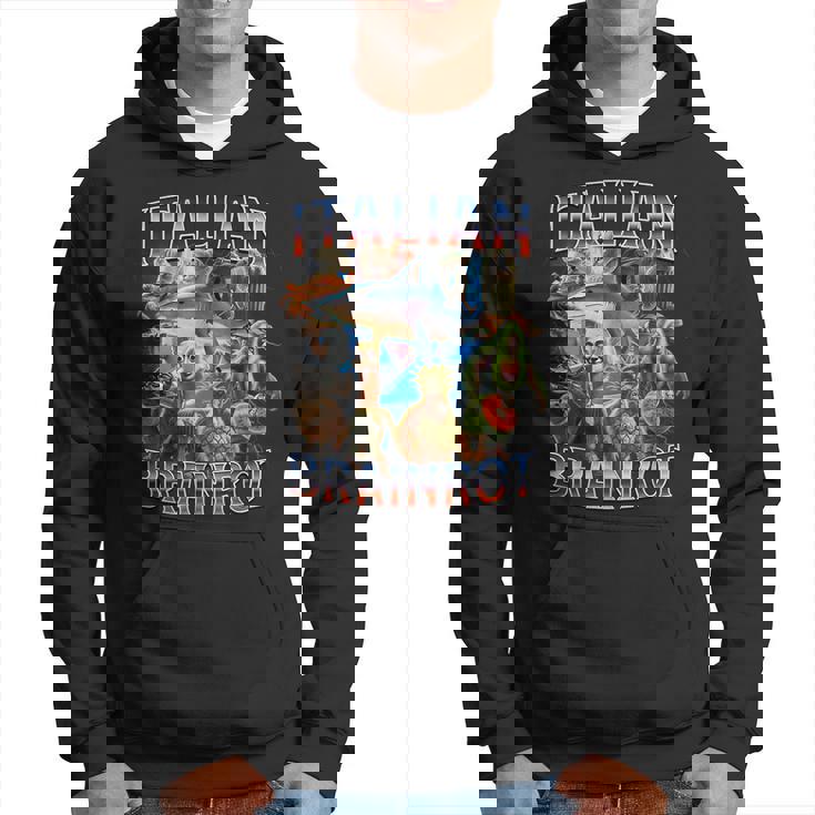 イタリアンブレインロット面白いイタリアンブレインロットミーム パーカー