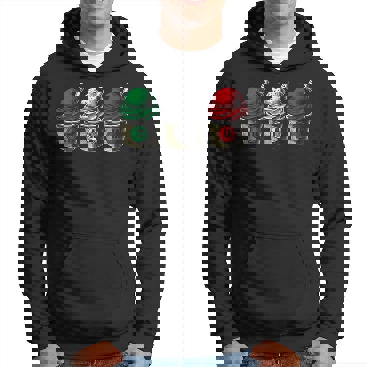 イタリア国旗カラーのイタリアジェラートカップ パーカー