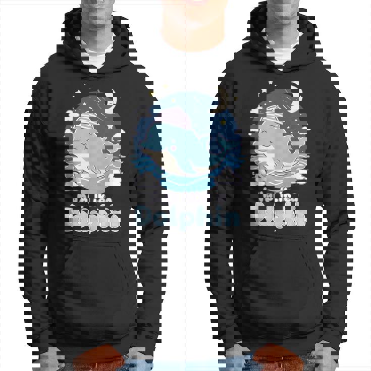 イルカのような昼寝 可愛い眠りイルカ パーカー