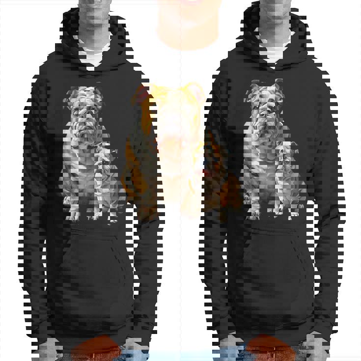 イングリッシュブルドッグの子犬とイングリッシュブルドッグ パーカー