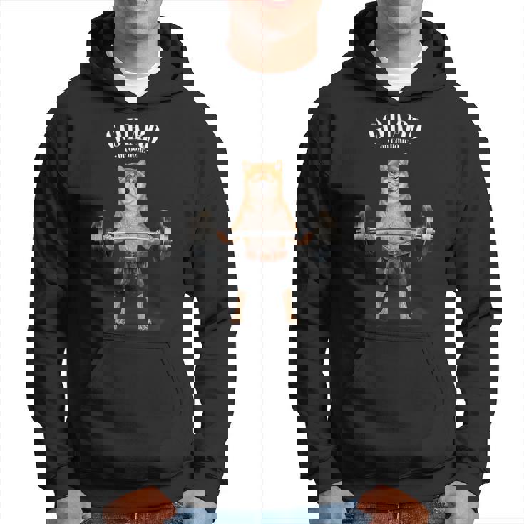 ウェイトリフティング 筋トレ バーベル やる気がないなら家に帰れ柴犬 しばいぬ 犬 パーカー