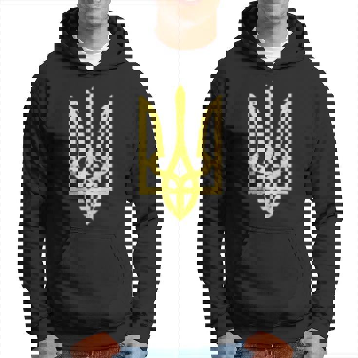 ウクライナのトライデントシンボル ウクライナ支援愛国 パーカー