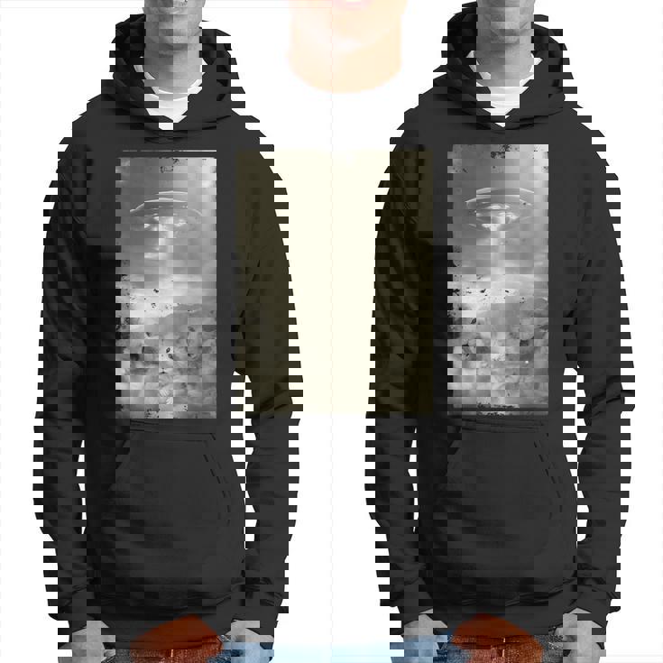 エイリアン Ufo の侵略 面白いハムスターの自撮り パーカー