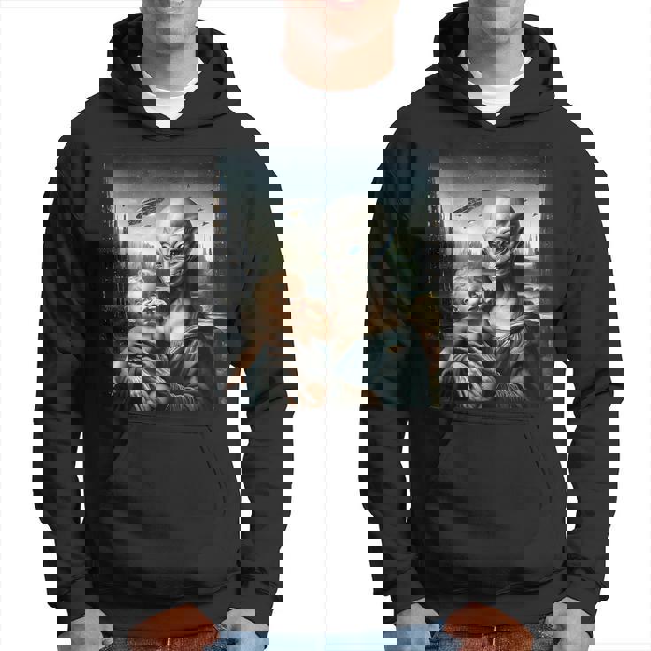 エイリアンホールディングヒューマンベイビーufo地球外接触tシャツ パーカー