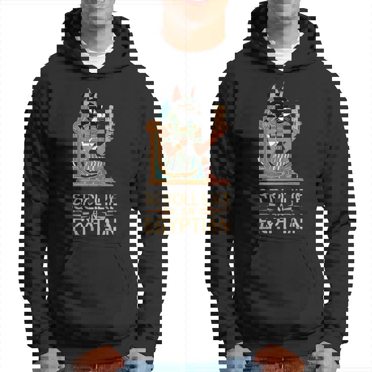 エジプトの猫のようなスクロールデザイン。 パーカー