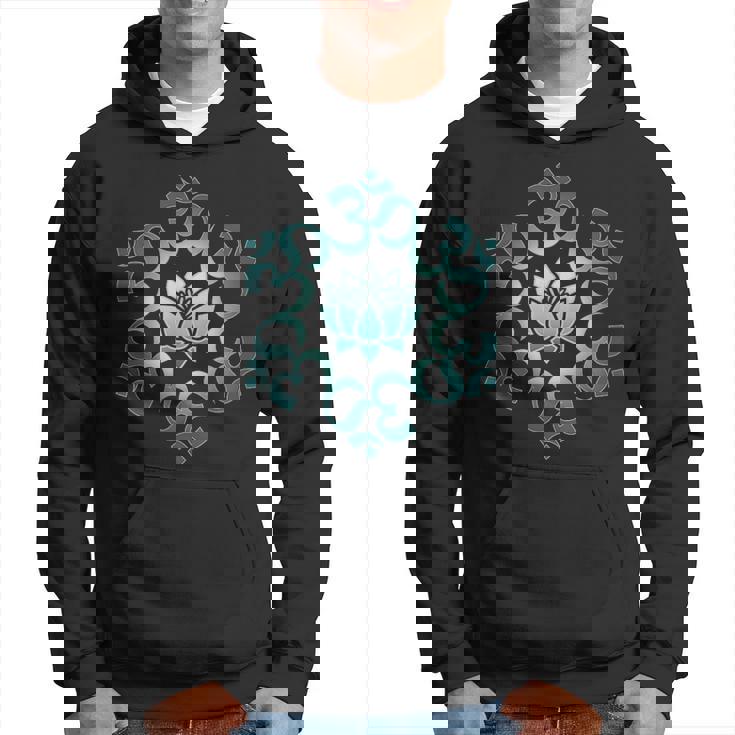 オム、マントラ、シンボル、マンダラ、蓮の花、仏教、ヨガ パーカー