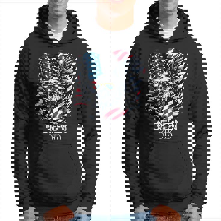 オレゴン州オハイオ州 7月4日 アメリカ国旗 パーカー