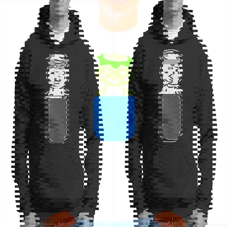 カッパ くん『いん・ざ・ぽけっと』河童【どうぶつフレンズ】きゅうり 妖怪 ゆるくて かわいい イラスト パーカー