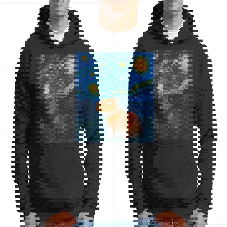 カピバラヴァンゴッホスターリーナイト パーカー