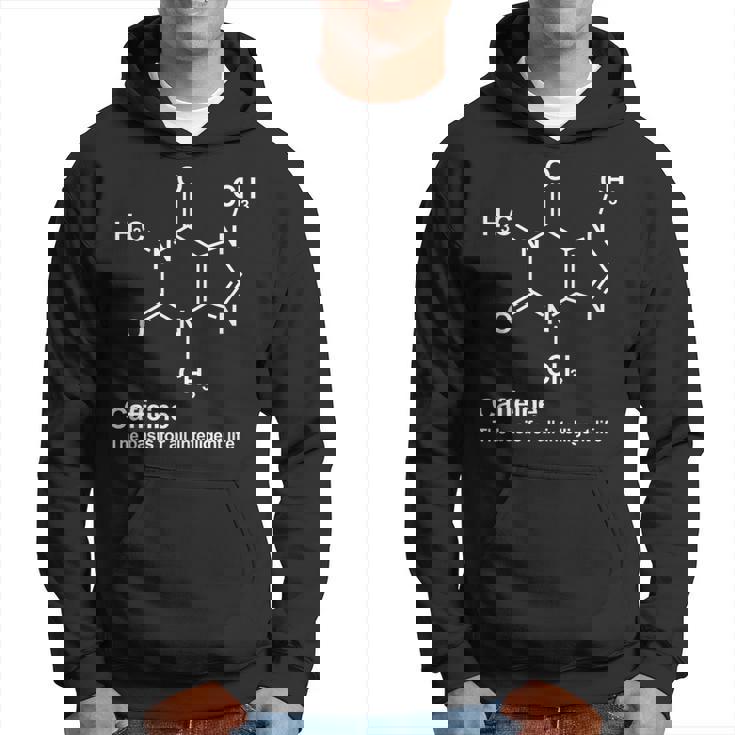 カフェイン分子化学カップ コーヒー パーカー