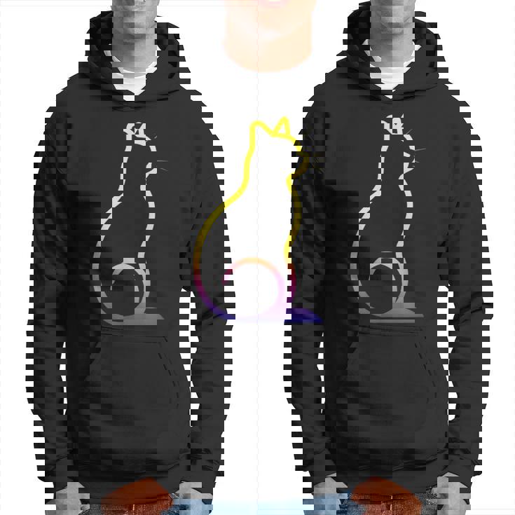 カラフルなかわいい猫 足 パーカー