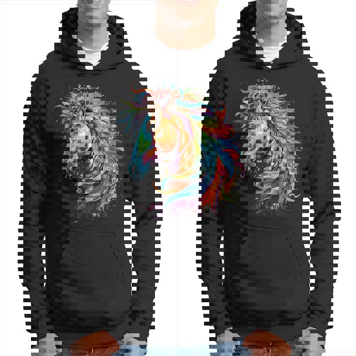 カラフルなアイルランドのドラフト馬愛好家スプラッシュアート パーカー