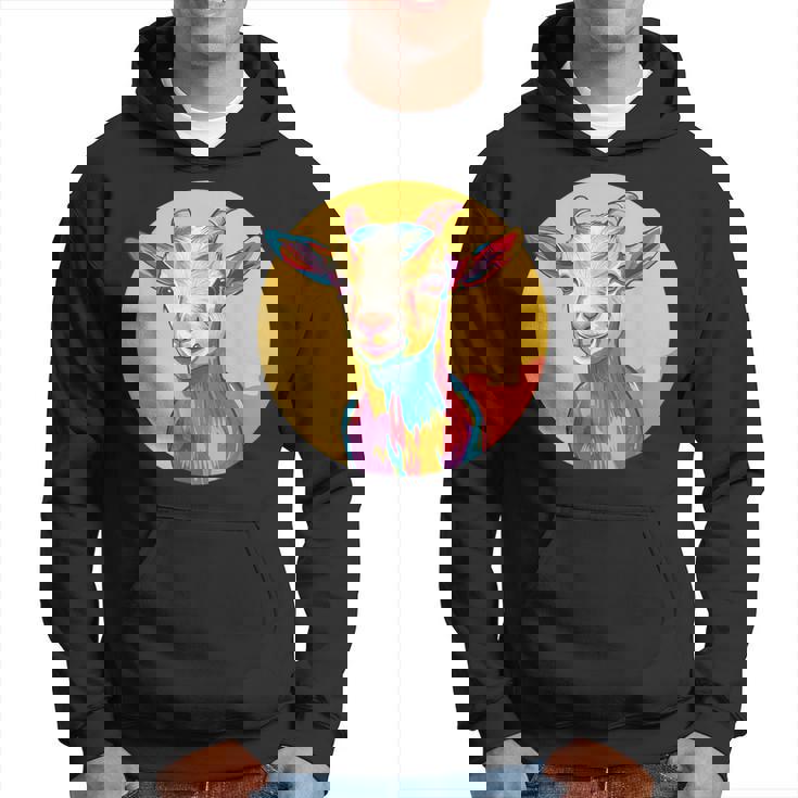 カラフルなヤギ パーカー