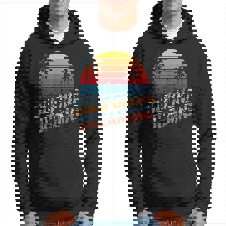 カリフォルニア ドリーミング サンセット ヤシの木 街並み パーカー