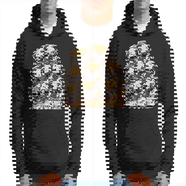 カワイイアニメ パグ 犬 キッズ ガールズ パーカー