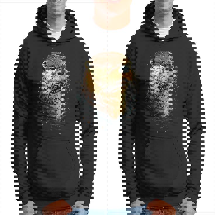 カワウソ モチーフ アイ・ラブ・ラッコ ラッコ・マーチン スウィート・ラッコ パーカー