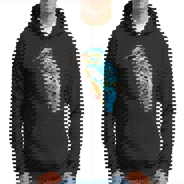 カワセミ 鳥 野生動物 動物 水彩 芸術的 ペインティング パーカー