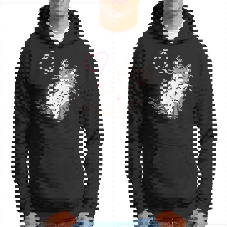 キジ白猫ぐっすり眠る猫ちゃん 猫好き パーカー