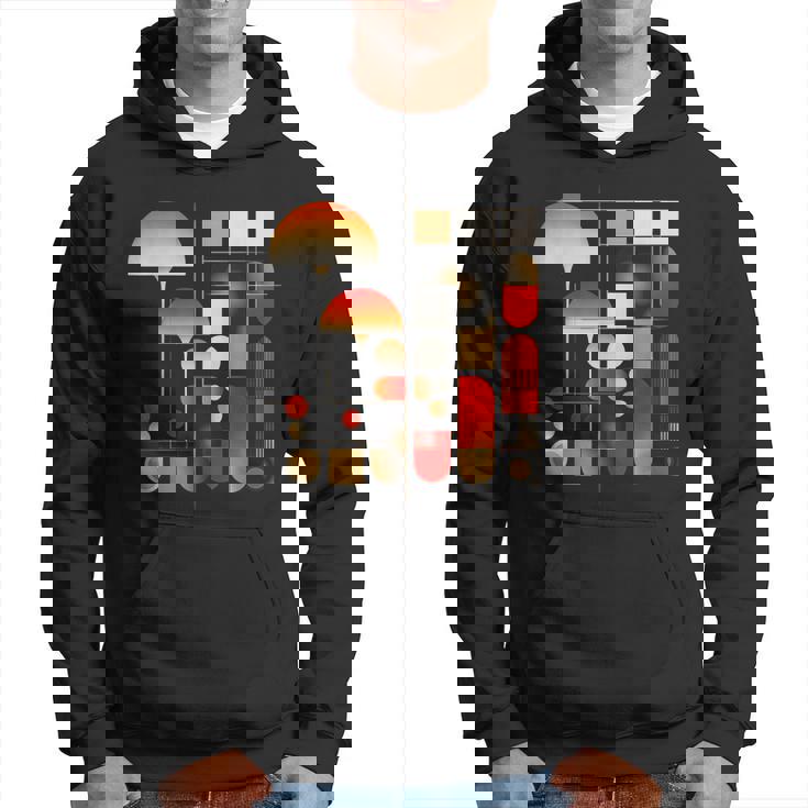 キノコ 幾何学 アート イラスト グラフィック キノコ パーカー