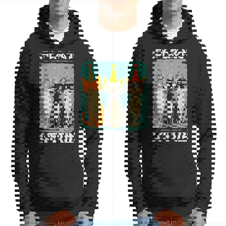 キャティチュード55歳 55歳の誕生日 猫好き 55歳 パーカー