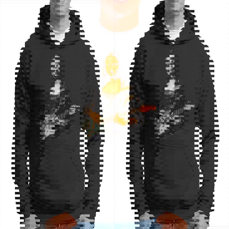 ギター 面白tシャツ モナリザ おもしろ ギタリスト 服 音楽 メンズ キッズ ネタ 服 軽音 楽器 エレキ パーカー