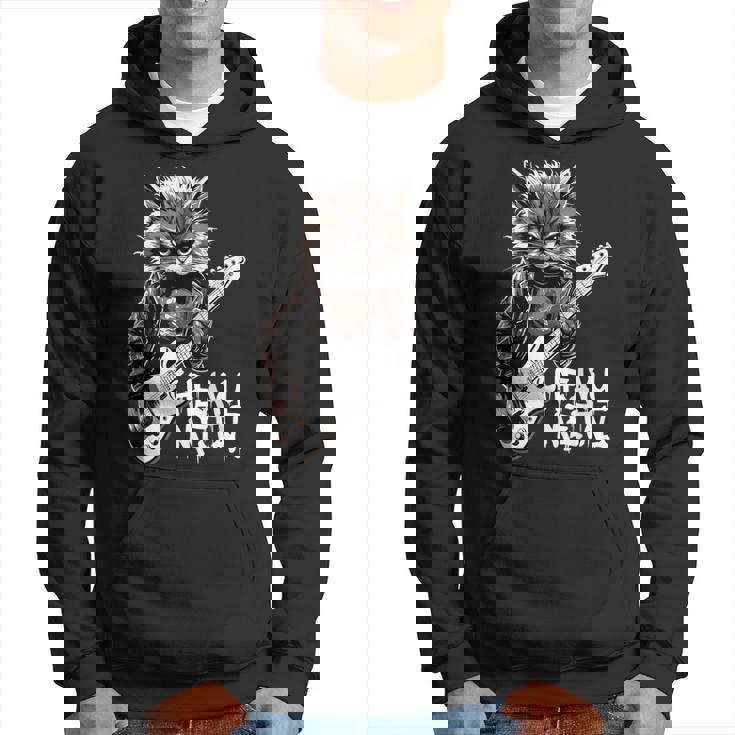 ギターを弾く猫 ヘヴィメタル ロックキャット おもしろギタリスト パーカー