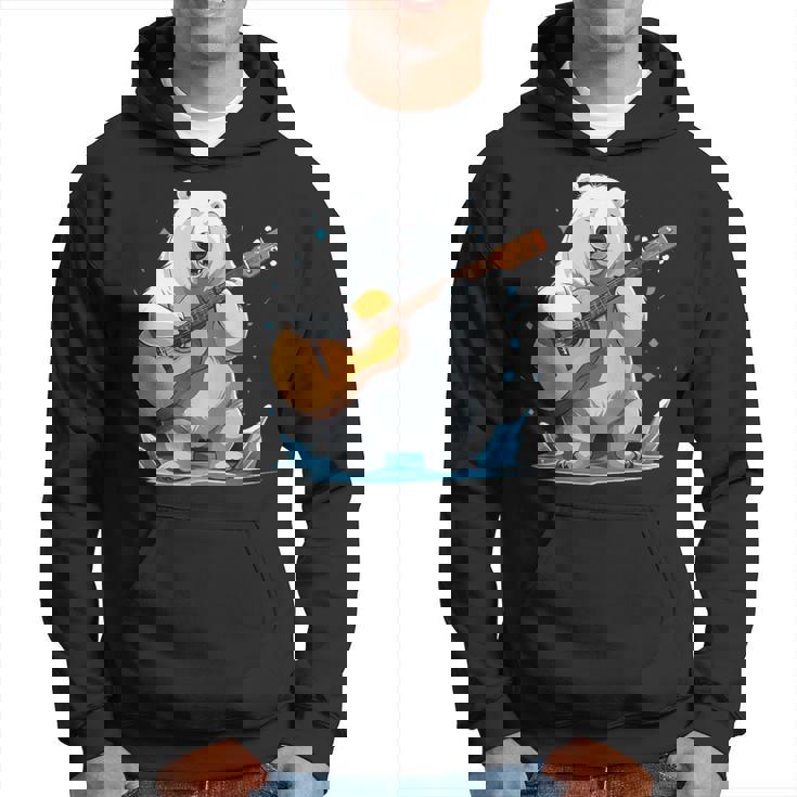 クマがアコースティックギターを弾くクマのギタリスト パーカー