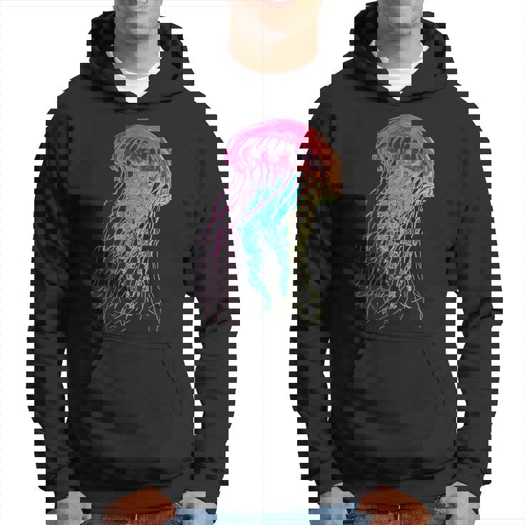 クラゲ カラフル ファンタジー 動物 アート グラフィック クラゲ パーカー