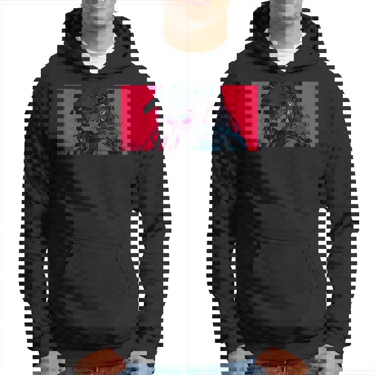 クールでかわいいアニメガールカラフルなデザインサングラス付き パーカー