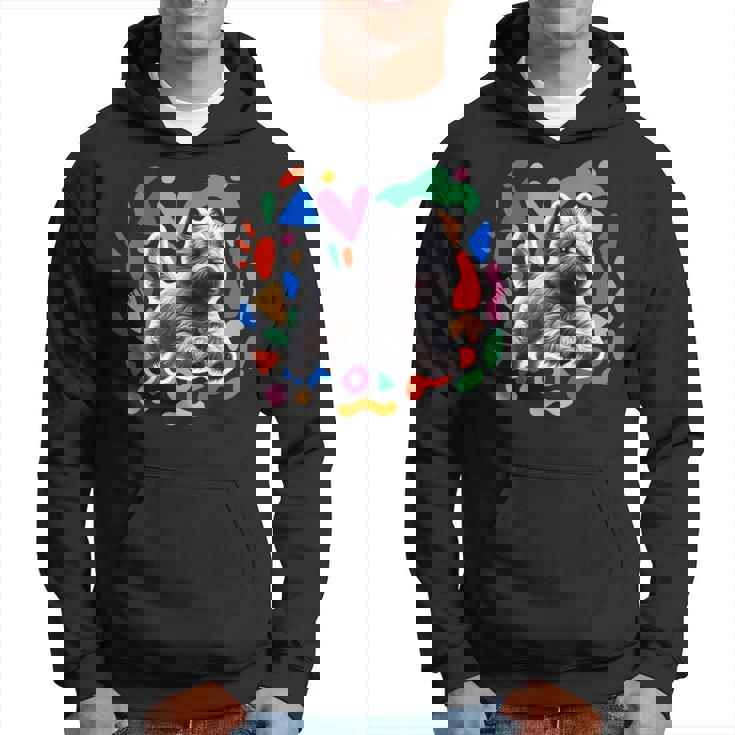 ケアンテリア カラフルなデザインの犬 パーカー