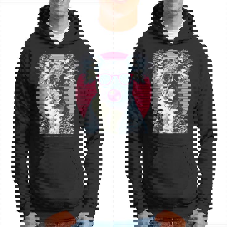 コアラ愛好家のためのサングラスバブルガム付きコアラ パーカー