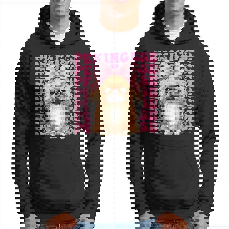 コケットボウ ペキニーズガール 犬 ママ 母の日 ピンク パーカー