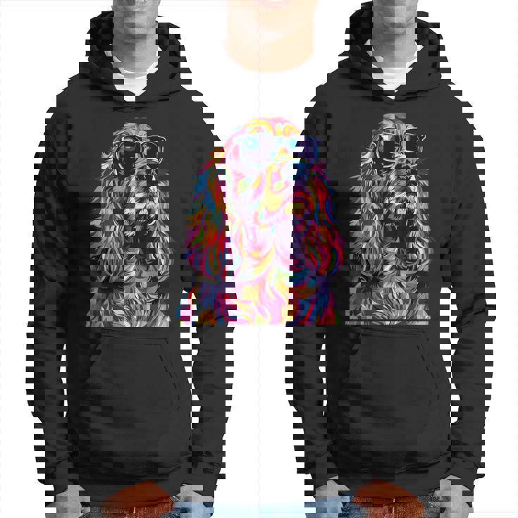 コッカースパニエルラバーズ ポップアート 面白い イングリッシュコッカースパニエル パーカー