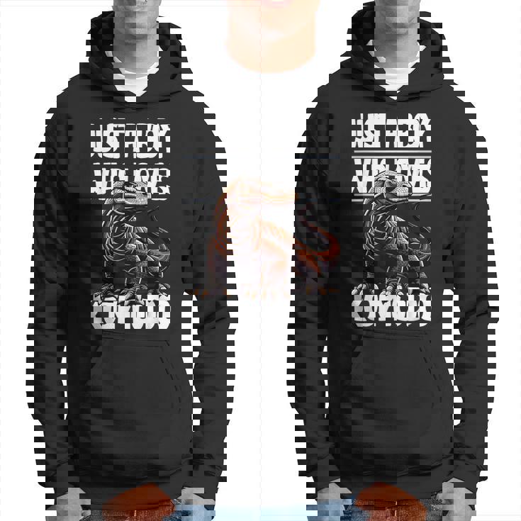 コモドドラゴンを愛するただの少年 男の子 キッズ パーカー