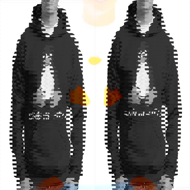 コンピューター -Udo Rm -Rf Tux Linux ペンギン プログラマー パーカー