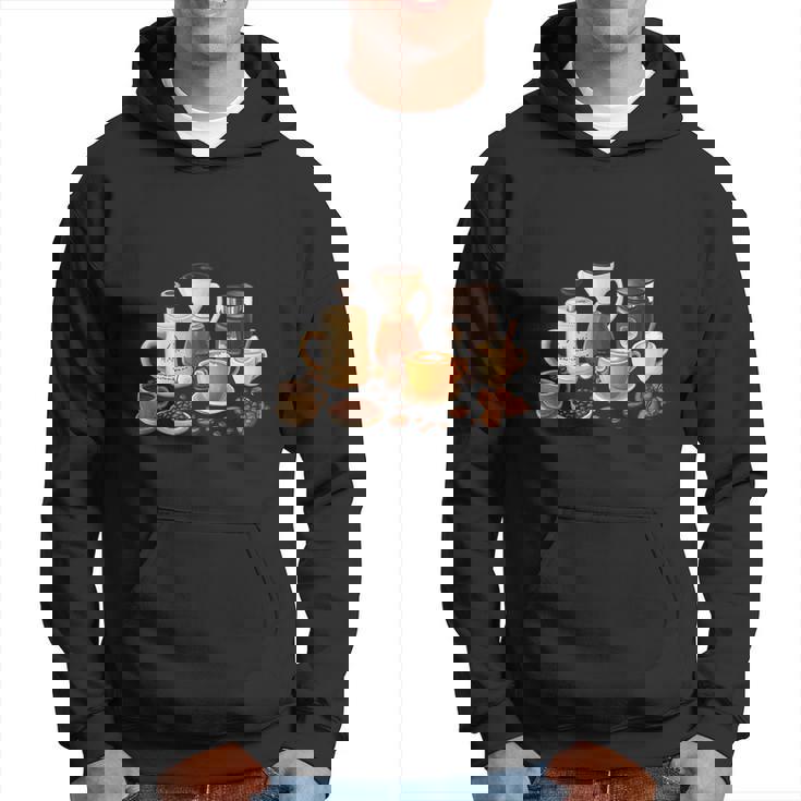 コーヒー愛好家アートギフト パーカー