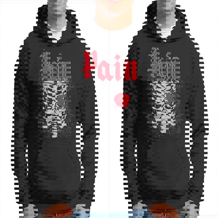 ゴシックスカルとバラ パーカー