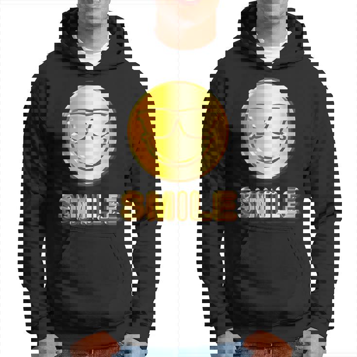 ゴールデン スマイル（フェイク ゴールド風）スマイリー フェイス ニコニコ 笑顔 サングラス 面白い 色 パーカー