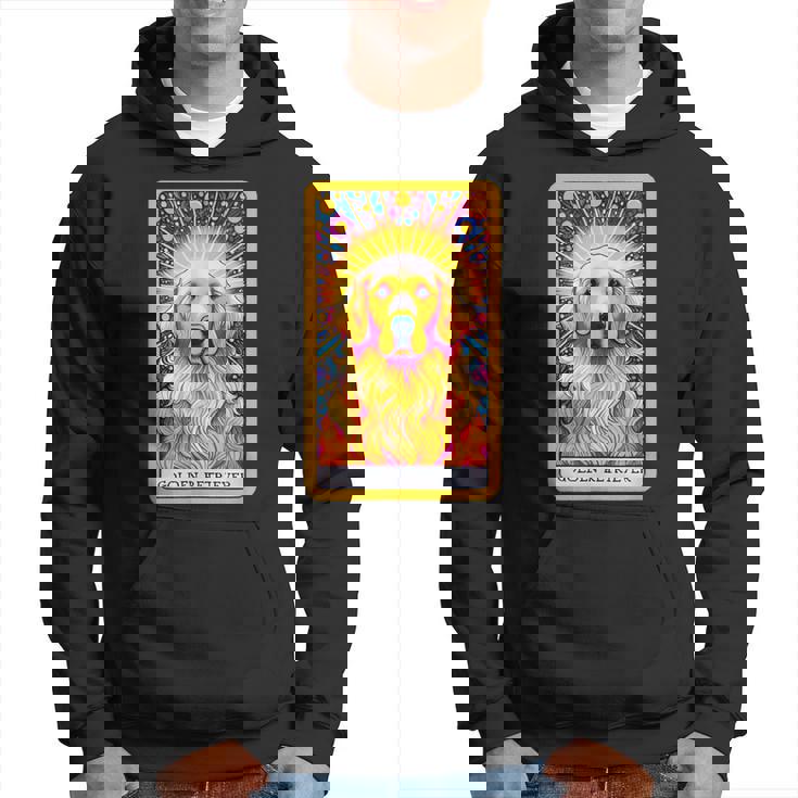 ゴールデンレトリバー 面白いtシャツ 犬 タロット カード メンズ 子供 おもしろ 服 グッズ ネタ わんこ パーカー