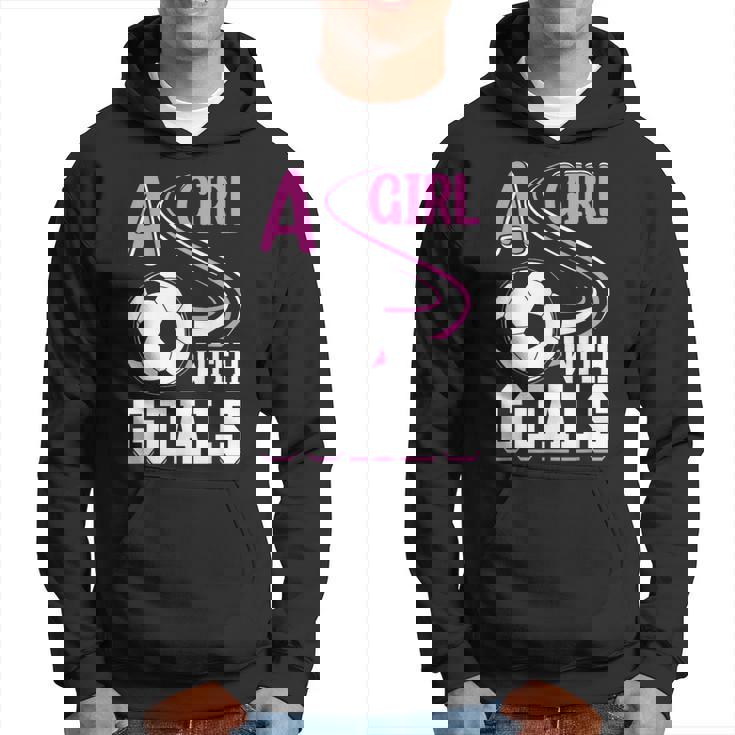 サッカーでゴールを決めた少女 パーカー