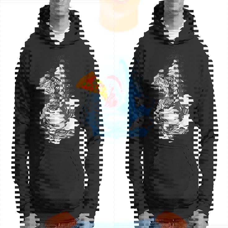 サメが食べるピザ サメグッズ ジョーズ パーカー