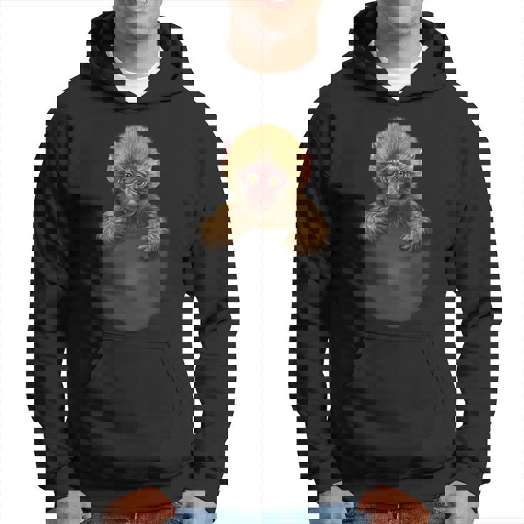 サル 猿 ニホンザル ポケット パーカー