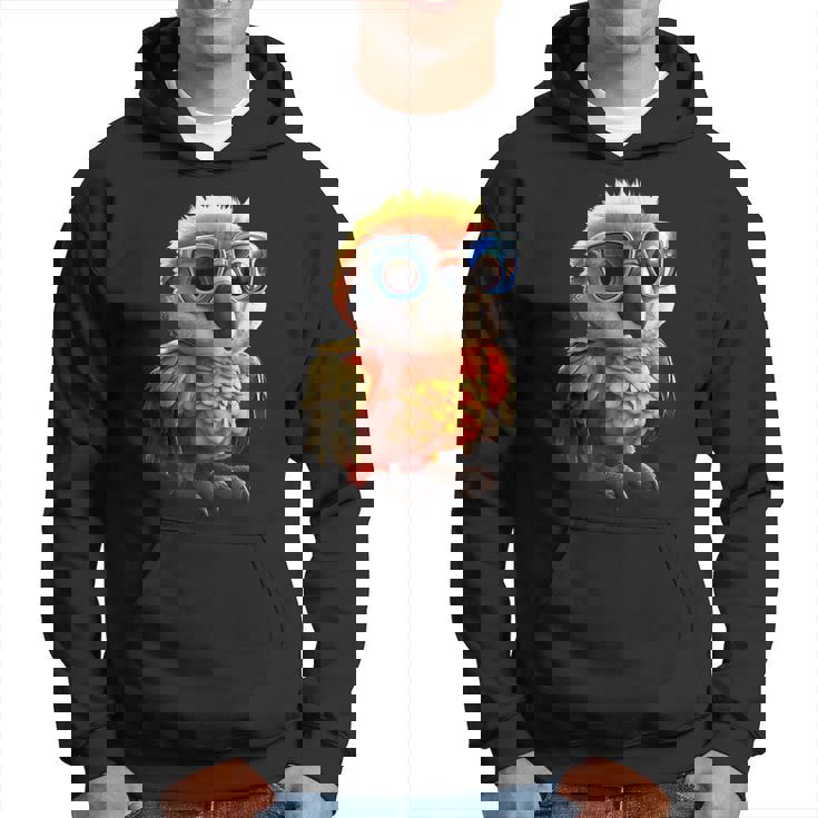 サングラスをかけたインコ コンゴウインコ オカメインコ かわいいインコ パーカー