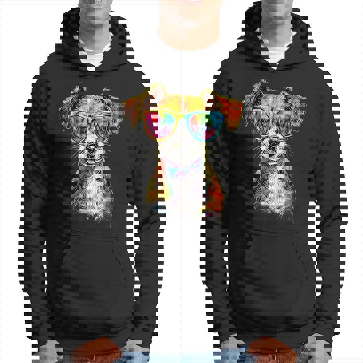 サングラスをかけたジャック・ラッセル・テリア ジャック・ラッセル愛好家 パーカー