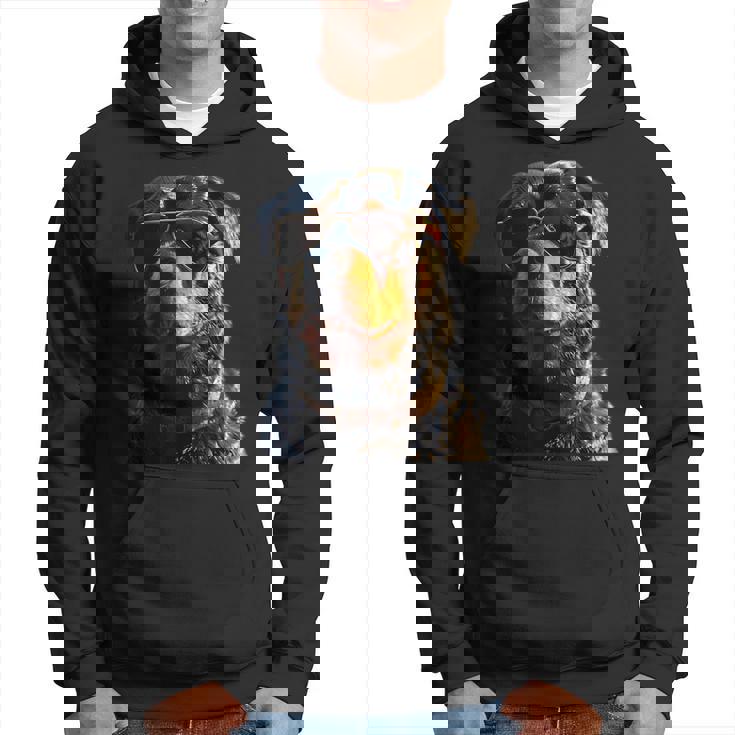 サングラスをかけたロットワイラー 愛犬自慢のロットワイラー パーカー