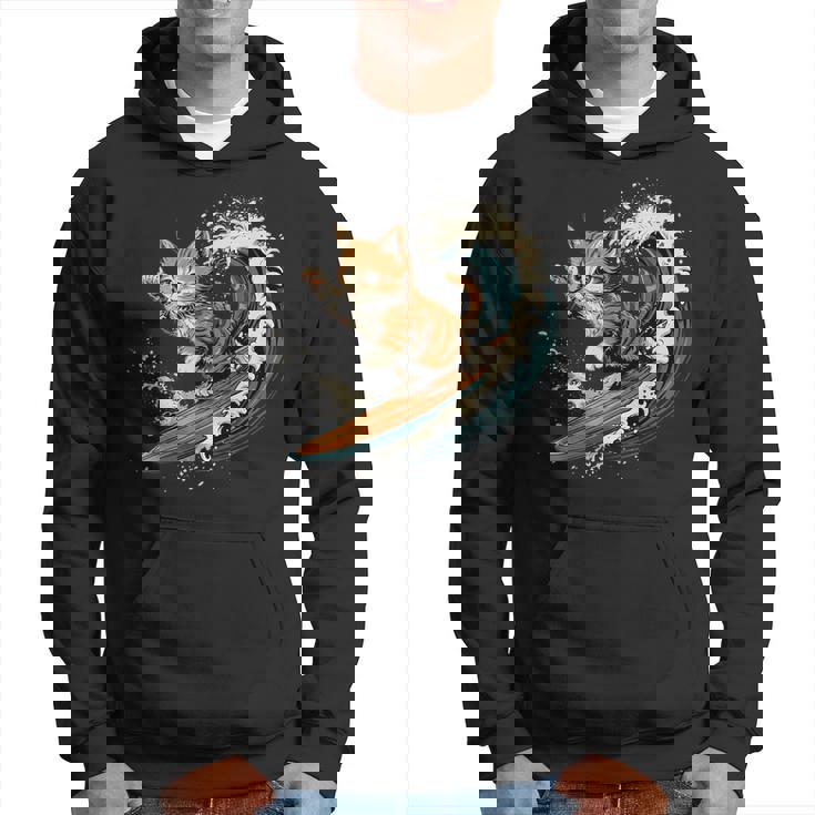 サーファー猫 サーフィン パーカー