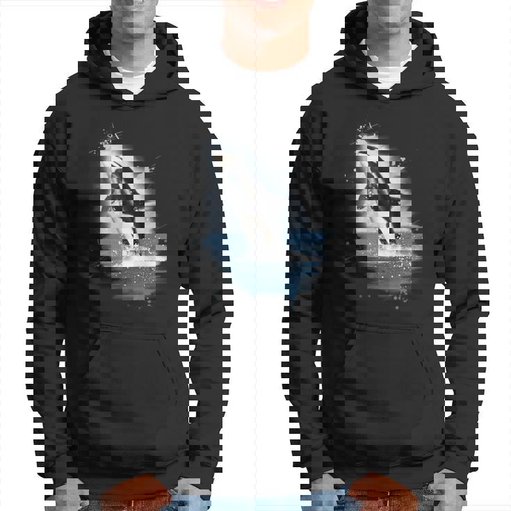 シャチとシャチのギフト パーカー