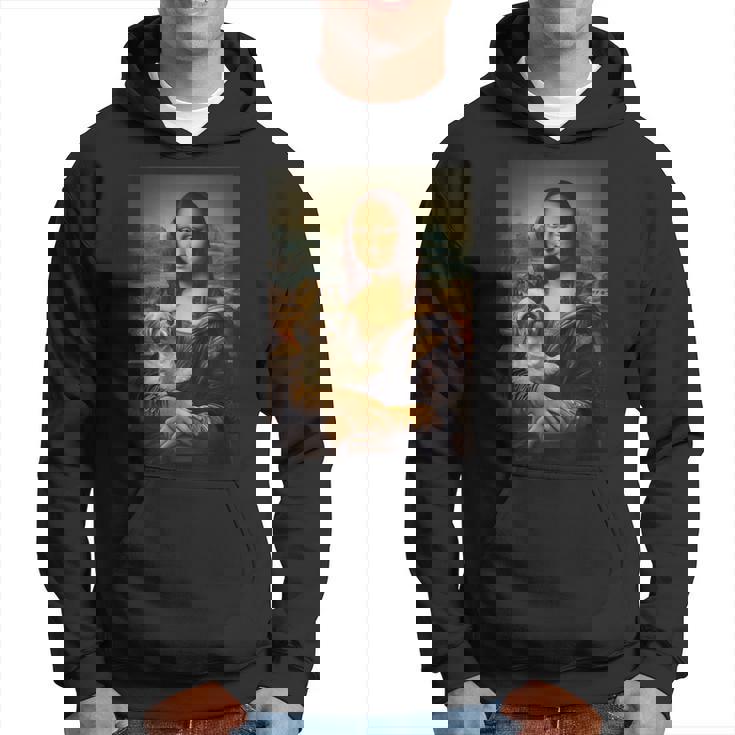 シーズー モナリザ 絵画 アート 犬 ママ お父さん パーカー