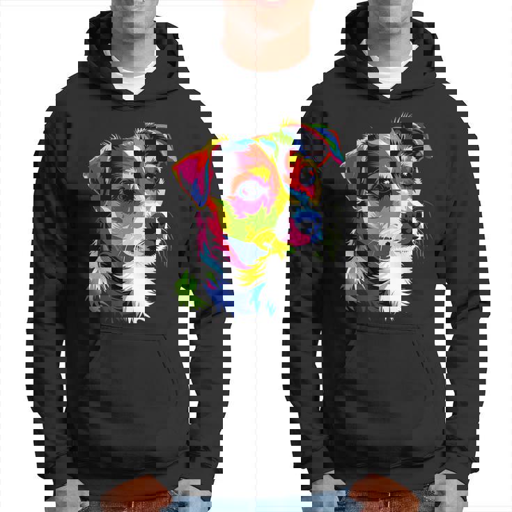 ジャック・ラッセル・テリア ブライトカラー ポップアート 愛犬家 パーカー