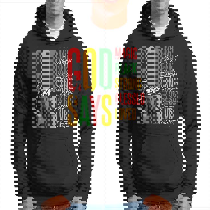 ジューンティーンス・ブラック・ガール・クリスチャン・ゴッドは私が強く祝福されていると言う パーカー